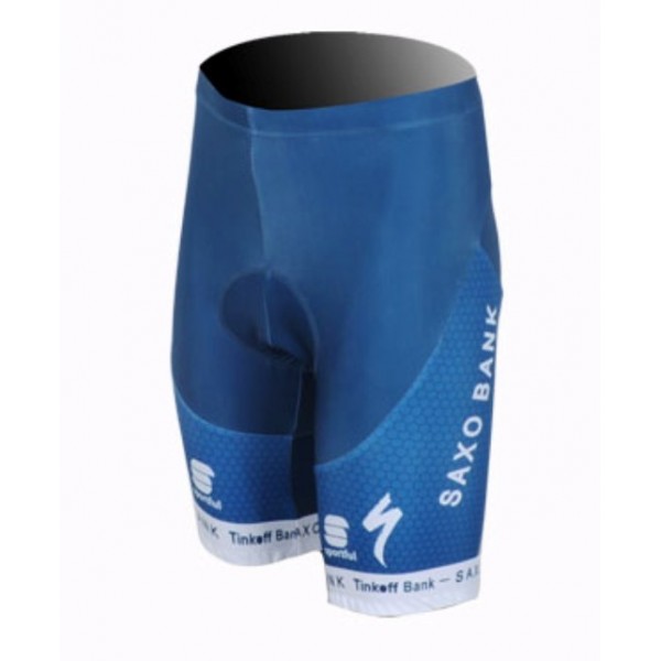 2013 Saxo Bank Tinkoff Pro Team Kurz Radhose Blau