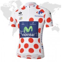 Movistar Tour de France Gepunktetes Trikot Radtrikot Kurzarm