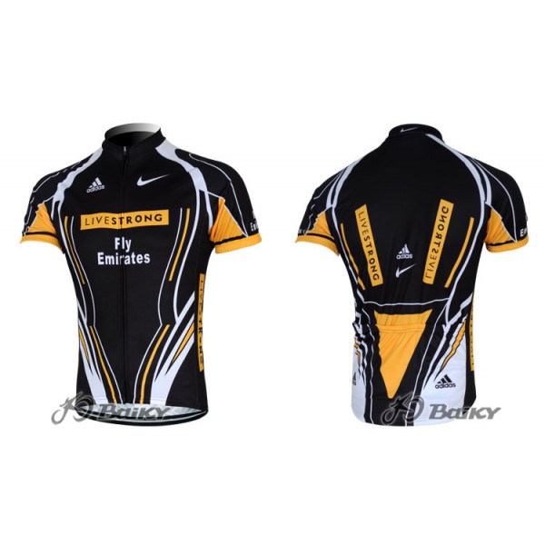 2012 Livestrong Fly Emirates Radtrikot KurzarmSchwarz Gelb