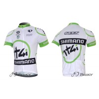 2012 Shimano 1t4iRadtrikot Kurzarm Weiß Grün