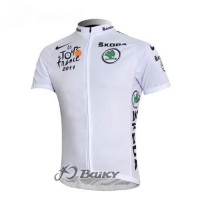 2011 Tour de France Radtrikot Kurzarm Weißen Trikots