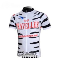Team Traveller Kinetic Koffee Radtrikot Kurzarm Weiß Schwarz