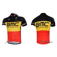 2012 BMC Racing Radtrikot Kurzarm Rot Gelb