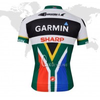 2013 Garmin Sharp Barracuda Südafrika Champion Radtrikot Kurzarm Schwarz Grün