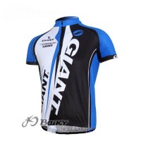 Giant Sram Pro Team Radtrikot Kurzarm Weiß Blau Schwarz