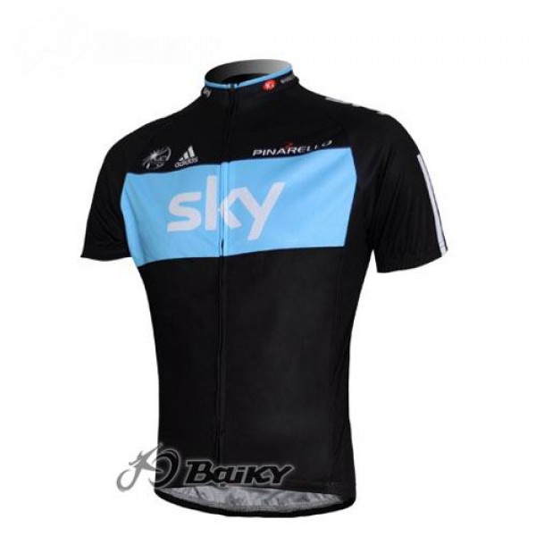 SKY Pro Team Radtrikot Kurzarm Schwarz Blau SKY Pro Team Radtrikot Kurzarm Schwarz Blau