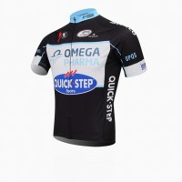 2014 Omega Pharma Quick Step Radtrikot Kurzarm Schwarz