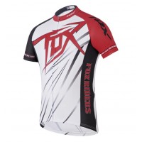2014 Fox Bike Team Radtrikot Kurzarm Weiß Rot