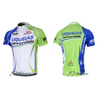 2012 Liquigas Cannondale Radtrikot Kurzarm Grün Weiß