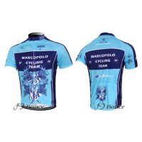 2012 Marco Polo Radtrikot Kurzarm Blau