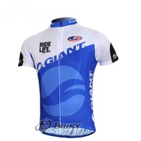 Giant Sram Pro Team Radtrikot Kurzarm Blau Weiß