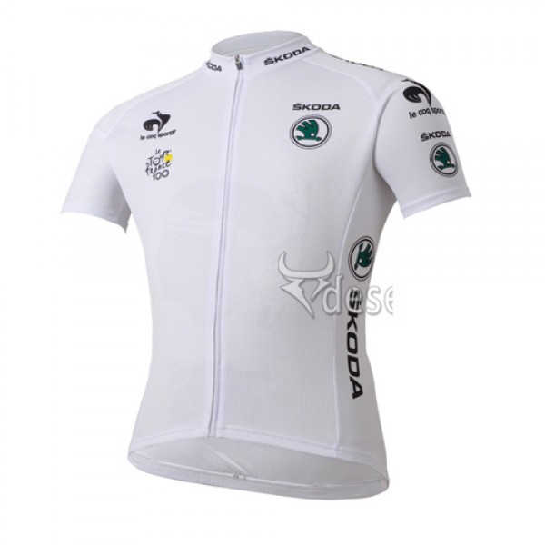 Tour de France le coq sportif Weißen Trikots Radtrikot Kurzarm Tour de France le coq sportif Weißen Trikots Radtrikot Kurzarm