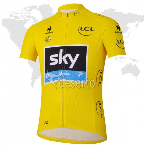 2013 Team Sky Gelbes Trikot Radtrikot Kurzarm 2013 Team Sky Gelbes Trikot Radtrikot Kurzarm