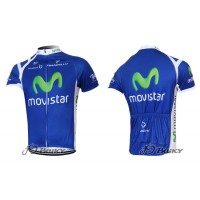 2012 Movistar Radtrikot Kurzarm Blau