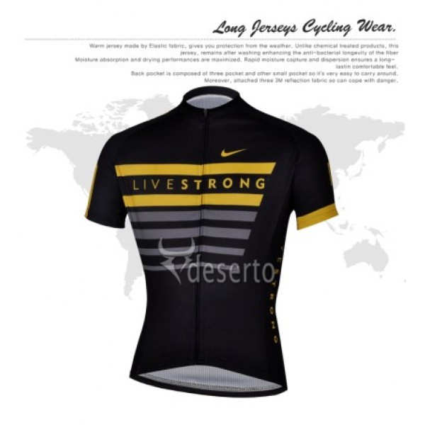 2013 Livestrong Radtrikot Kurzarm Schwarz Gelb 2013 Livestrong Radtrikot Kurzarm Schwarz Gelb