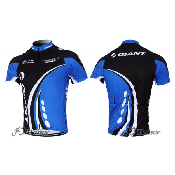 2012 Giant Sram Radtrikot Kurzarm Schwarz Blau
