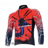 Spiderman Fahrradtrikot Langarm Rot