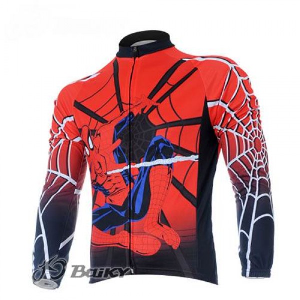 Spiderman Fahrradtrikot Langarm Rot