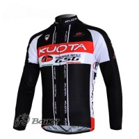 Kuota GSG Pro Team Fahrradtrikot Langarm Schwarz Rot