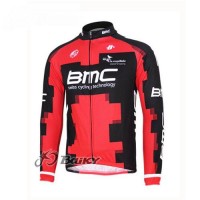 BMC Racing Pro Team Fahrradtrikot Langarm Rot