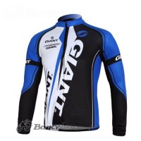Giant Sram Pro Team Fahrradtrikot Langarm Blau Weiß Schwarz