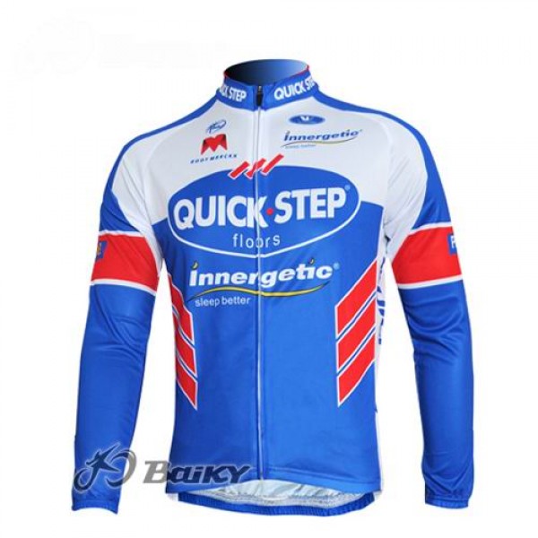 Omega Pharma-Quick Step innergetic Fahrradtrikot Langarm Blau Weiß Omega Pharma-Quick Step innergetic Fahrradtrikot Langarm Blau Weiß