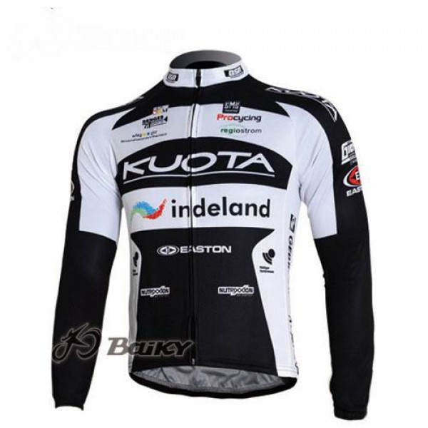 Kuota Indeland Pro Team Fahrradtrikot Langarm Schwarz Weiß Kuota Indeland Pro Team Fahrradtrikot Langarm Schwarz Weiß