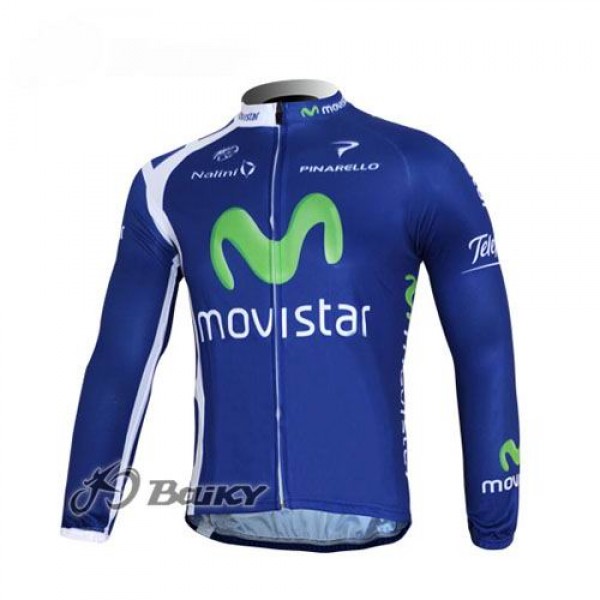 Movistar Team Fahrradtrikot Langarm Blau Movistar Team Fahrradtrikot Langarm Blau