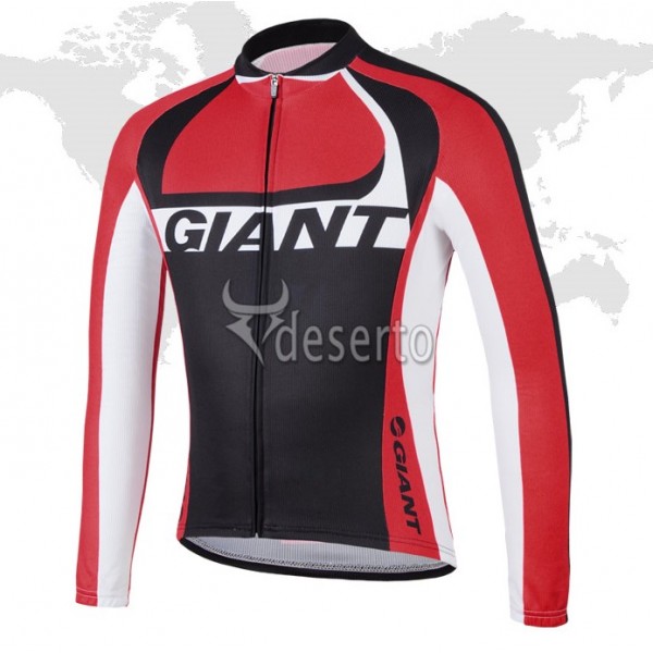 2014 Giant Fahrradtrikot Langarm Schwarz Rot