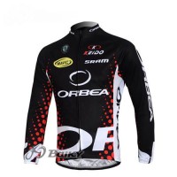 Orbea Pro Team Fahrradtrikot Langarm Schwarz Rot