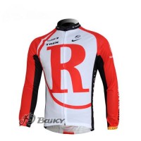 RadioShack Trek Fahrradtrikot Langarm Rot