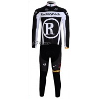 RadioShack Trek Nissan Livestrong Fahrradtrikot Langarm Weiß Schwarz Gelb