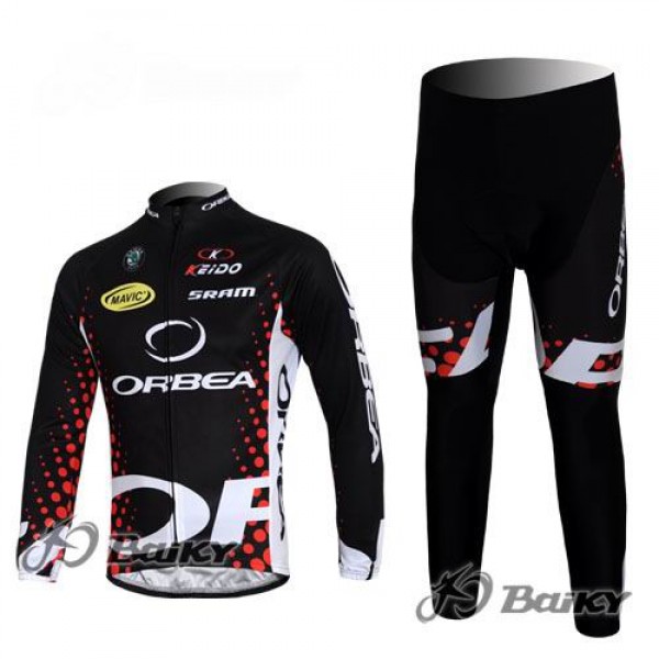 Orbea Pro Team Radbekleidung Satz Fahrradtrikot Langarm und Lang Radhose Schwarz Rot Orbea Pro Team Radbekleidung Satz Fahrradtrikot Langarm und Lang Radhose Schwarz Rot