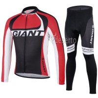 2014 Giant Radbekleidung Satz Fahrradtrikot Langarm und Lang Radhose Rot
