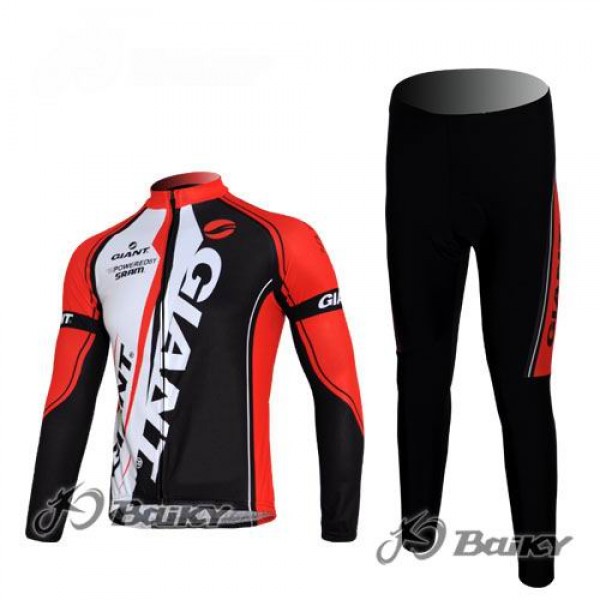 Giant Sram Pro Team Radbekleidung Satz Fahrradtrikot Langarm und Lang Radhose Rot Weiß Schwarz Giant Sram Pro Team Radbekleidung Satz Fahrradtrikot Langarm und Lang Radhose Rot Weiß Schwarz