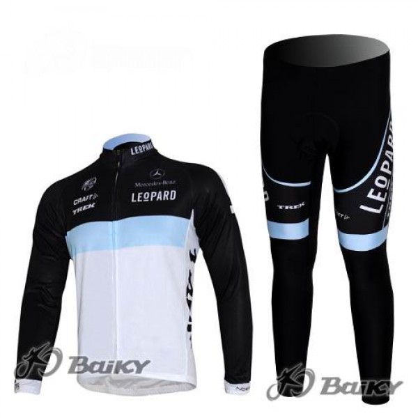 Leopard trek Pro Team Radbekleidung Satz Fahrradtrikot Langarm und Lang Radhose Weiß Schwarz Leopard trek Pro Team Radbekleidung Satz Fahrradtrikot Langarm und Lang Radhose Weiß Schwarz