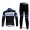 Garmin Barracuda Pro Team Radbekleidung Satz Fahrradtrikot Langarm und Lang Radhose Schwarz Blau