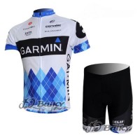 Garmin Barracuda Pro Team Radtrikot Kurzarm Kurz Radhose Kits Weiß