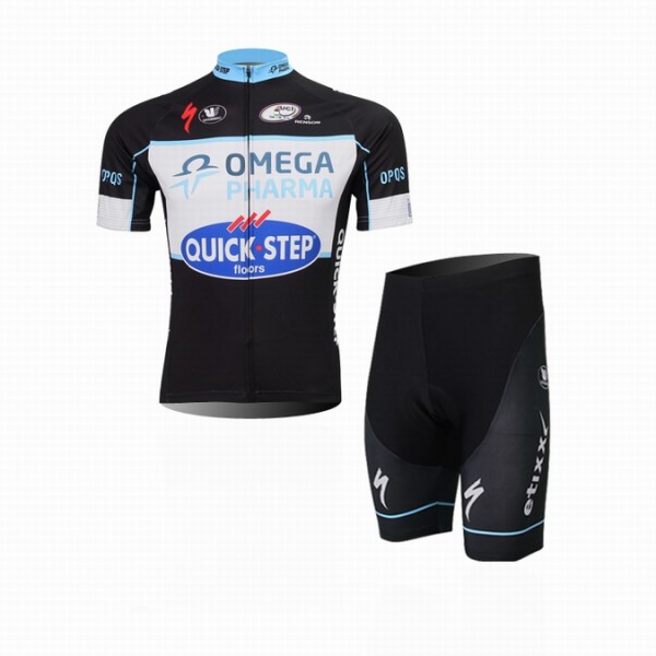 2014 Omega Pharma Quick Step Radbekleidung Radtrikot Kurzarm und Fahrradhosen Kurz