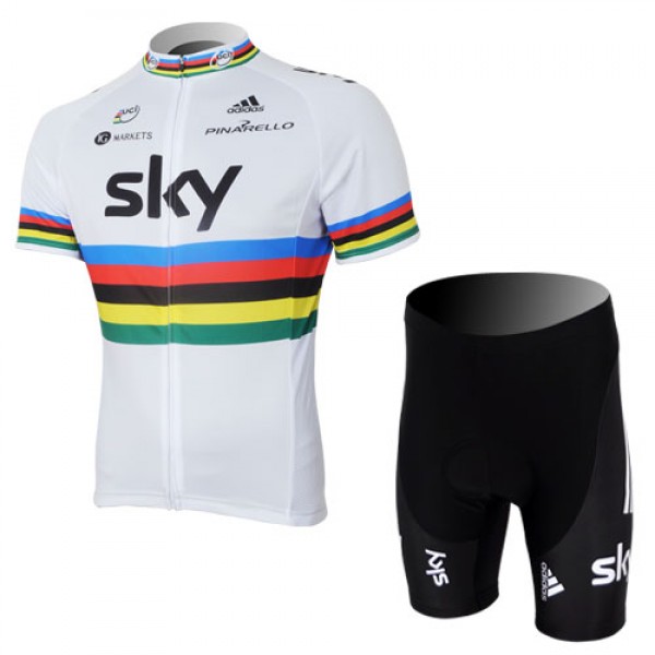 2013 Team Sky UCI Radtrikot Kurzarm und Kurz Radhose Kits Weiß Schwarz 2013 Team Sky UCI Radtrikot Kurzarm und Kurz Radhose Kits Weiß Schwarz