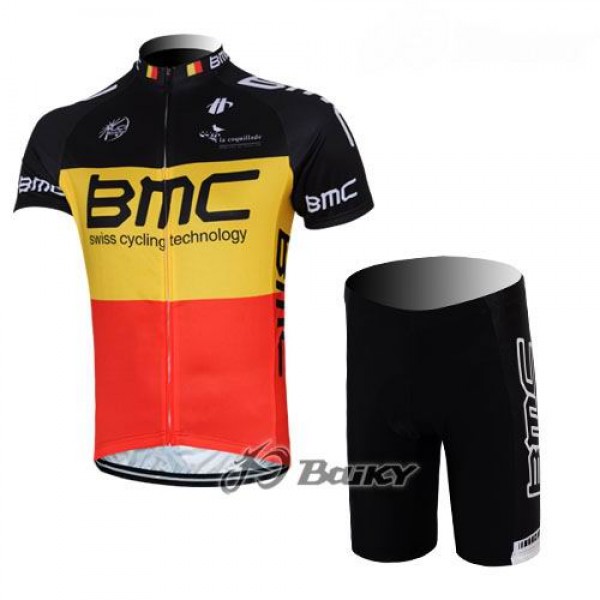 BMC Racing Radbekleidung Radtrikot Kurzarm und Fahrradhosen Kurz Rot Gelb BMC Racing Radbekleidung Radtrikot Kurzarm und Fahrradhosen Kurz Rot Gelb