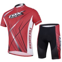 2014 Fox Bike Team Radbekleidung Radtrikot Kurzarm und Fahrradhosen Kurz Rot