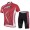 2014 Fox Bike Team Radbekleidung Radtrikot Kurzarm und Fahrradhosen Kurz Rot