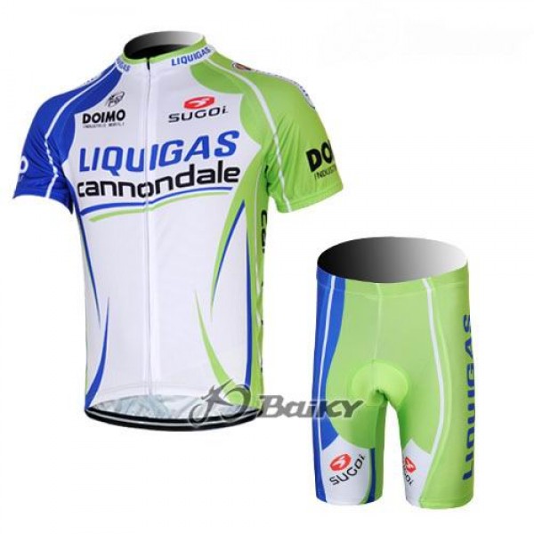 2012 Liquigas Cannondale Radbekleidung Radtrikot Kurzarm und Fahrradhosen Kurz Grün Weiß 2012 Liquigas Cannondale Radbekleidung Radtrikot Kurzarm und Fahrradhosen Kurz Grün Weiß