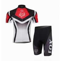 2014 Fox Racing Radbekleidung Radtrikot Kurzarm und Fahrradhosen Kurz Rot