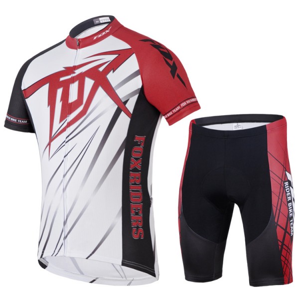 2014 Fox Bike Team Radbekleidung Radtrikot Kurzarm und Fahrradhosen Kurz Weiß Rot 2014 Fox Bike Team Radbekleidung Radtrikot Kurzarm und Fahrradhosen Kurz Weiß Rot