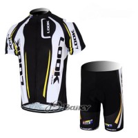 2012 Look CycleRadbekleidung Radtrikot Kurzarm und Fahrradhosen Kurz Weiß Schwarz