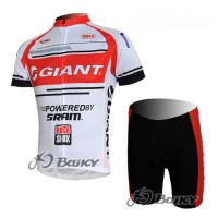 Giant Sram Pro Team Radtrikot Kurzarm Kurz Radhose Kits Rot Weiß