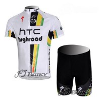 Highroad Pro Team Radtrikot Kurzarm Kurz Radhose Kits Weiß