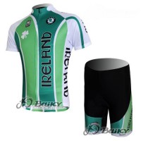 Irland Pro Team Radtrikot Kurzarm Kurz Radhose Kits Grün
